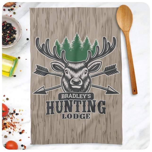 Paño De Cocina Cacería de alce de ciervo AÑADIR NOMBRE Bow Huntin (Subido por el creador)