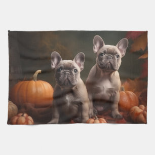 Paño De Cocina Cachorro de Bulldog Francés Delicia de Otoño Calab