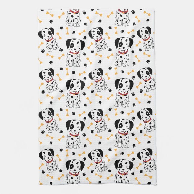 Paño De Cocina Cachorros dálmatas (Vertical)