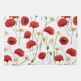 Paño De Cocina Cachorros y daisias