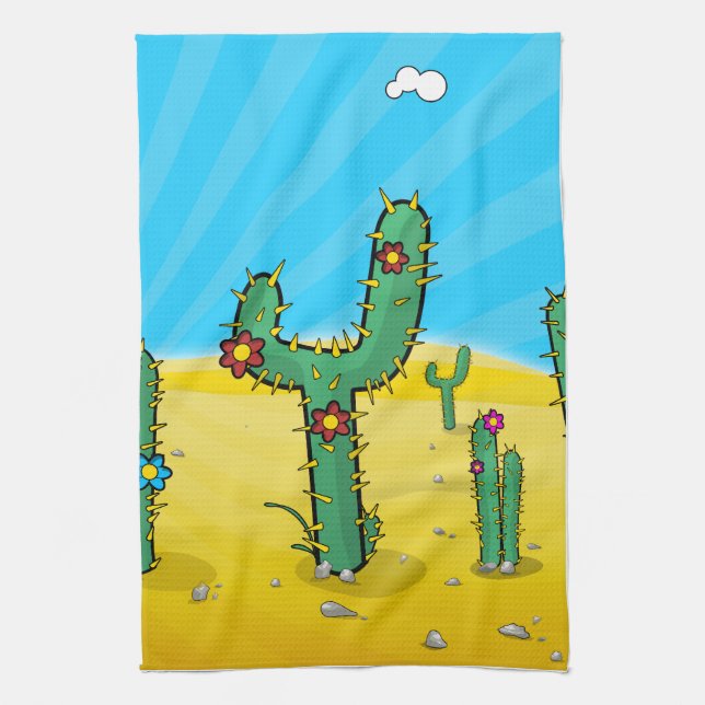 Paño De Cocina Cactus (Vertical)