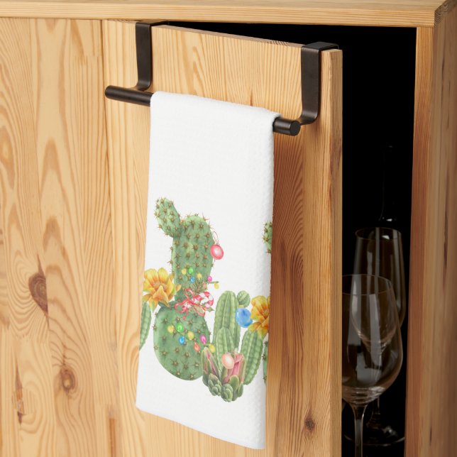 Paño De Cocina Cactus de acuarela del suroeste de vacaciones para (Pliegue de tercios)