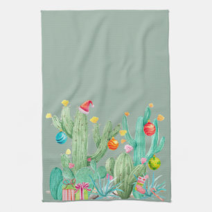 Paño De Cocina Cactus de Navidad de Vacaciones de Invierno Suroes