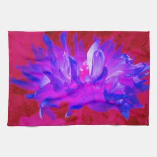 Paño De Cocina Cactus Violeta Azul y Rosa Caliente Dahlia