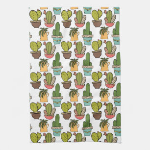 Paño De Cocina Cactus y Succulents interiores en modelo de los