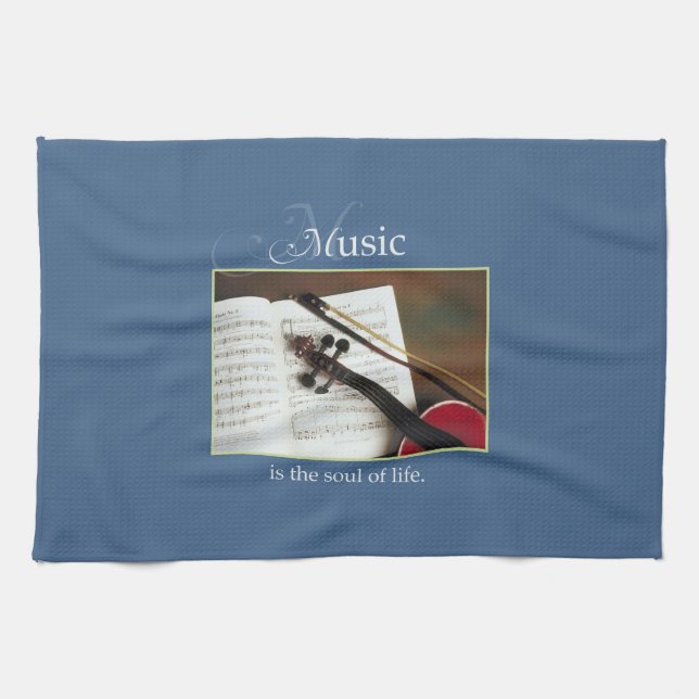 Paño De Cocina Cadenas musicales, el alma de la vida, tradición (Horizontal)