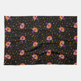 Paño De Cocina Cae hongos mágicos_negro