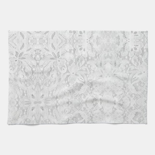 Paño De Cocina Caer en un encaje blanco (Horizontal)