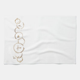 Paño De Cocina Café artesano NOMBRE Fun de Cocina Blanca Marrón