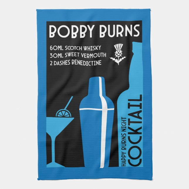 Paño De Cocina Café Bobby Burns Whiskey (Vertical)