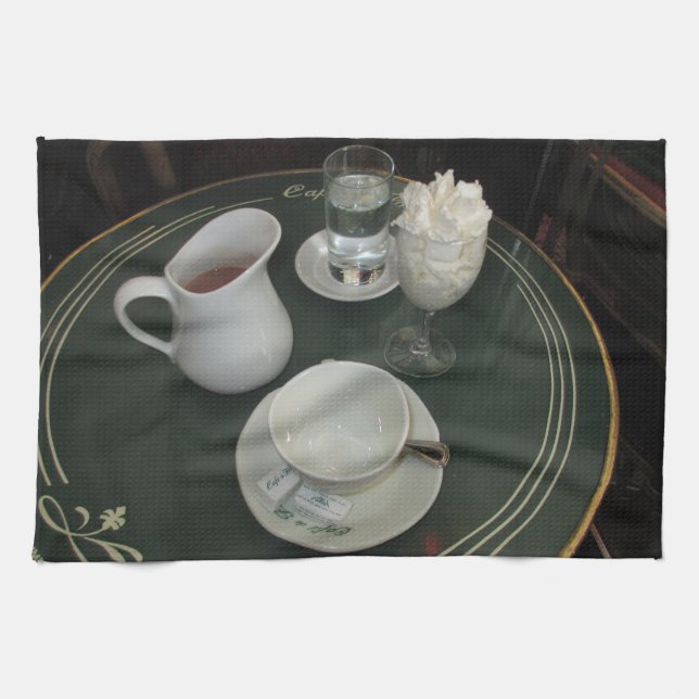Paño De Cocina Cafe de Flore, París, Francia - café Viennois (Horizontal)