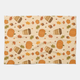 Paño De Cocina Café de Otoño