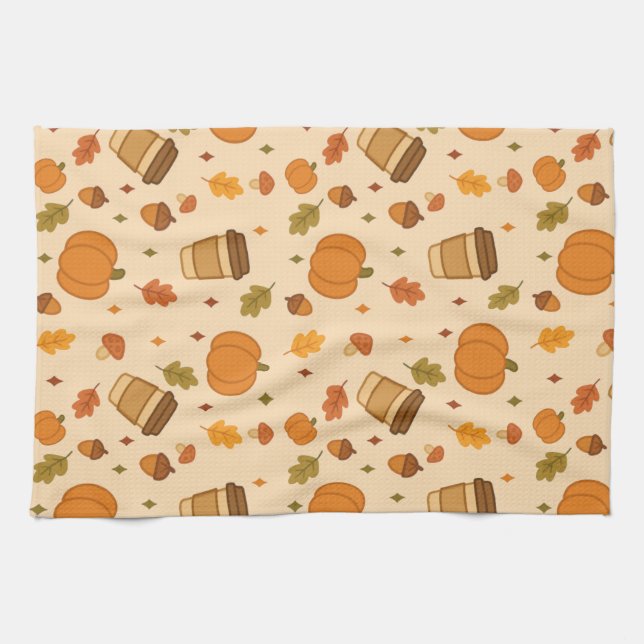 Paño De Cocina Café de Otoño (Horizontal)