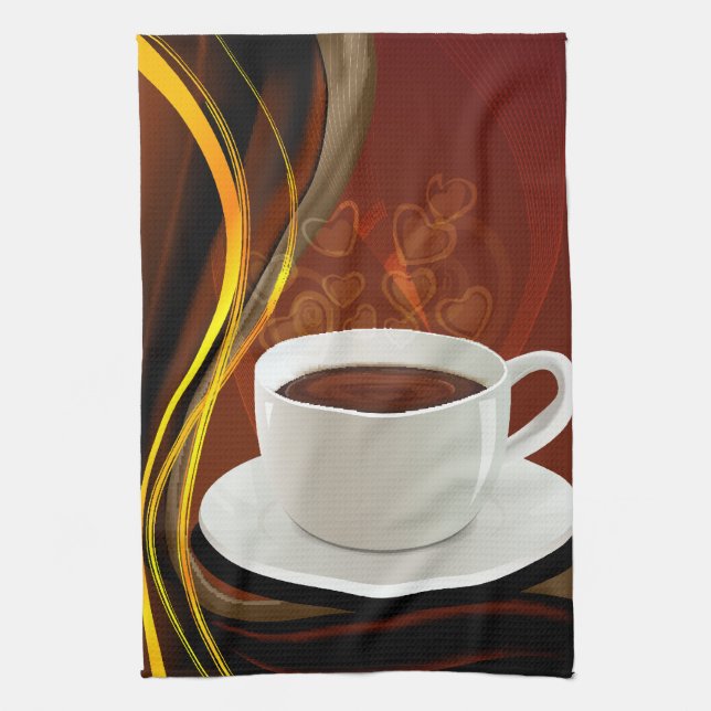 Paño De Cocina Café del arte del café (Vertical)