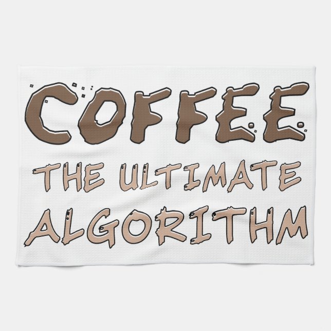 Paño De Cocina Café El Algoritmo Definitivo Divertido Programador (Horizontal)