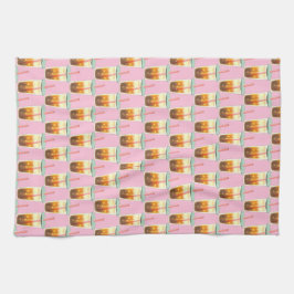 Paño De Cocina Café Helado De Caramelo Con Espuma De Crema