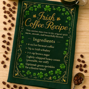 Paño De Cocina Café Irlandés Día de San Patricio