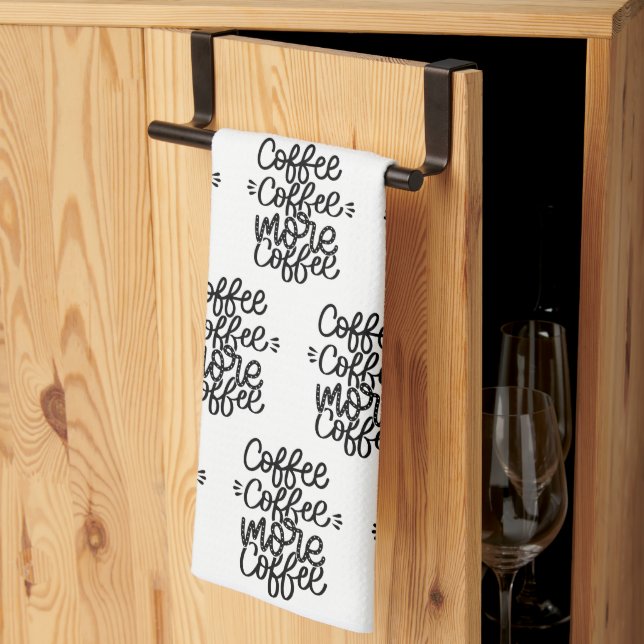 Paño De Cocina Café más café (Pliegue de tercios)