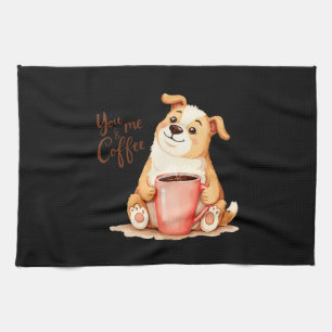 Paño De Cocina Café para ti y para mí - Corgi y Cosy Brew