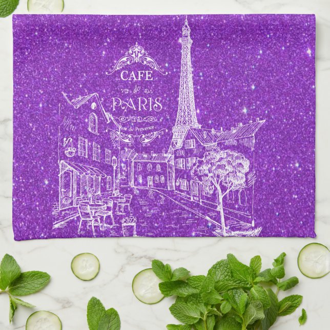 Paño De Cocina Café París con brillo (Doblado)