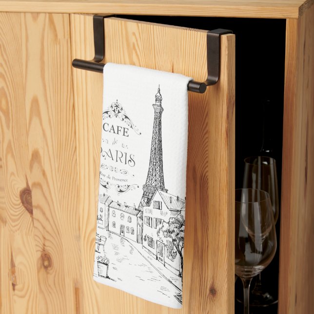 Paño De Cocina Cafe Paris Kitchen Towel (Pliegue de tercios)