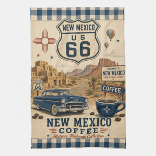 Paño De Cocina Café Ruta 66 del Suroeste de Nuevo México