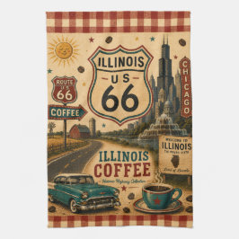 Paño De Cocina Café Texas Route 66 Coffee Ranch Estilo Mañana