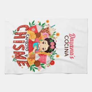 Paño De Cocina “Cafecito y Chisme” Amante del Café Latina