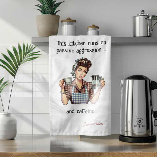 Paño De Cocina Cafetera femenina de los años 50 graciosa personal (Subido por el creador)