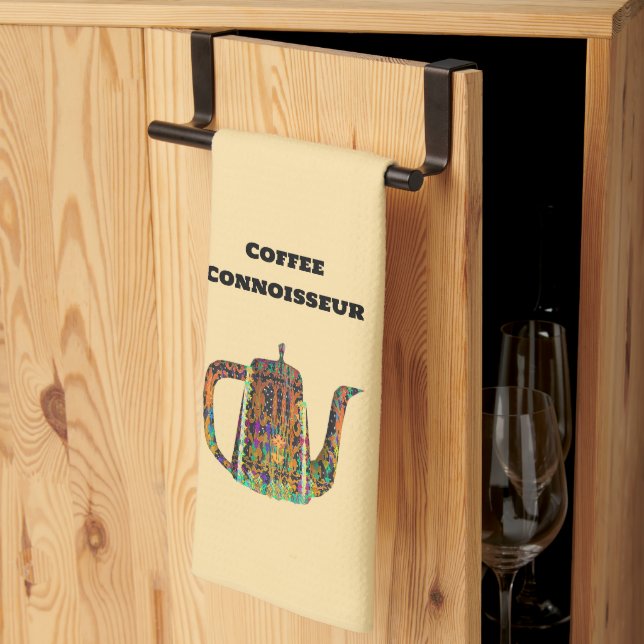 Paño De Cocina Cafetera Floral para Conocedores del Café (Pliegue de tercios)