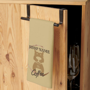 Paño De Cocina Cafetería DOG simple moderna cafetería Tea shop