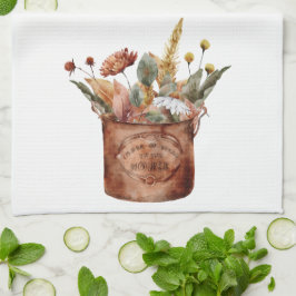 Paño De Cocina Caída Cottage Cobre Floral Botánica