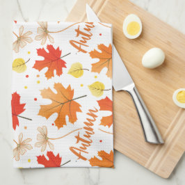 Paño De Cocina Caída del otoño de hojas de follaje