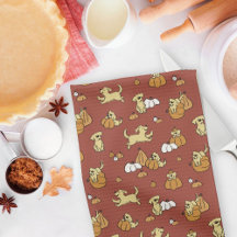 Caída del patrón de calabazas de los cachorros de 