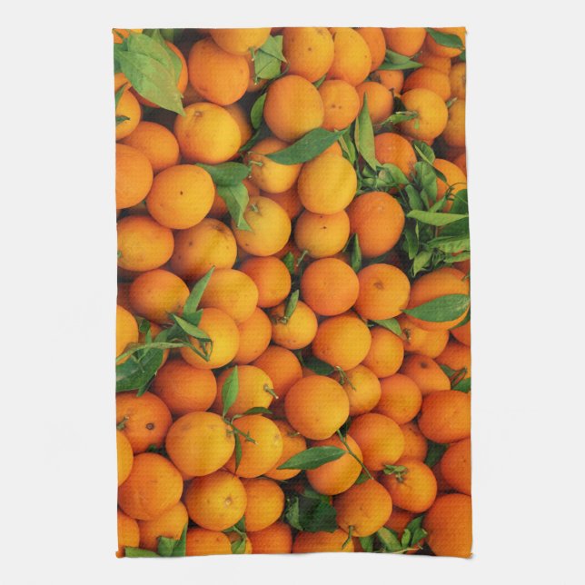 Paño De Cocina Caja de naranjas jugosos (Vertical)