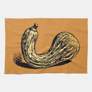 Paño De Cocina Calabacín Amarillo Antiguo Crookneck Botánico