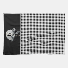 Paño De Cocina Calabaza Calabaza de maíz negro de búfalo blanco