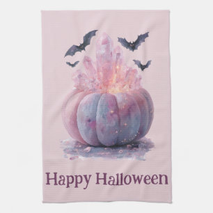 Paño De Cocina Calabaza de cristal Feliz estética de Halloween