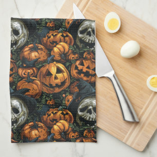 Paño De Cocina Calabaza de Halloween