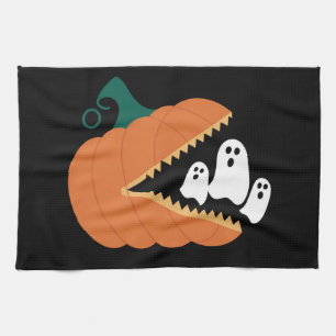 Paño De Cocina Calabaza de Halloween Fantasmas Divertidos Muchach