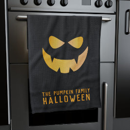 Paño De Cocina Calabaza de Halloween Jack O Lantern Kitchen Toall