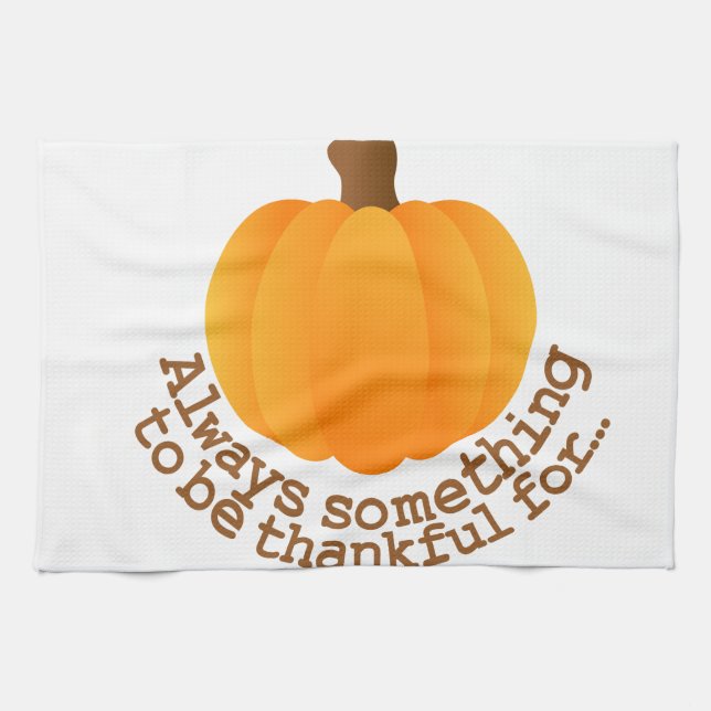 Paño De Cocina Calabaza de la acción de gracias (Horizontal)
