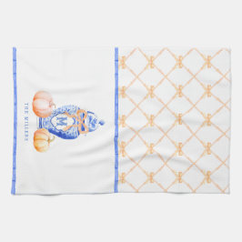 Paño De Cocina Calabaza de otoño | Monograma de Ginger Jar