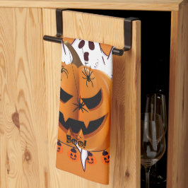 Paño De Cocina Calabaza espeluznante de Halloween con fantasma y 
