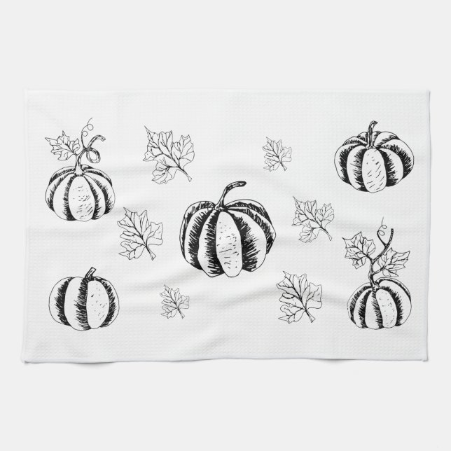 Paño De Cocina Calabaza negra para Halloween (Horizontal)