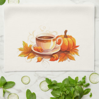 Paño De Cocina Calabazas acuáticas y café
