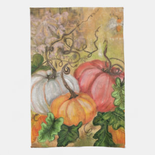 Paño De Cocina Calabazas - Arte acuarela
