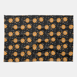 Paño De Cocina Calabazas De Calabaza Trick O Trato Naranja Negro
