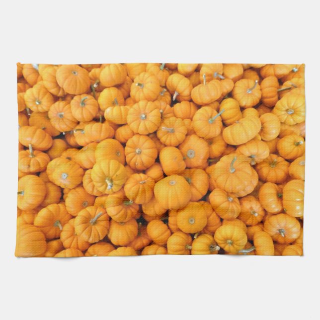 Paño De Cocina Calabazas de cosecha de Naranja pequeño (Horizontal)