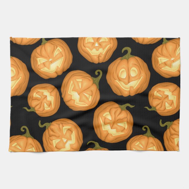 Paño De Cocina Calabazas de Halloween (Horizontal)